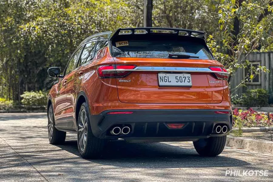 A picture of the rear of the Geely Coolray