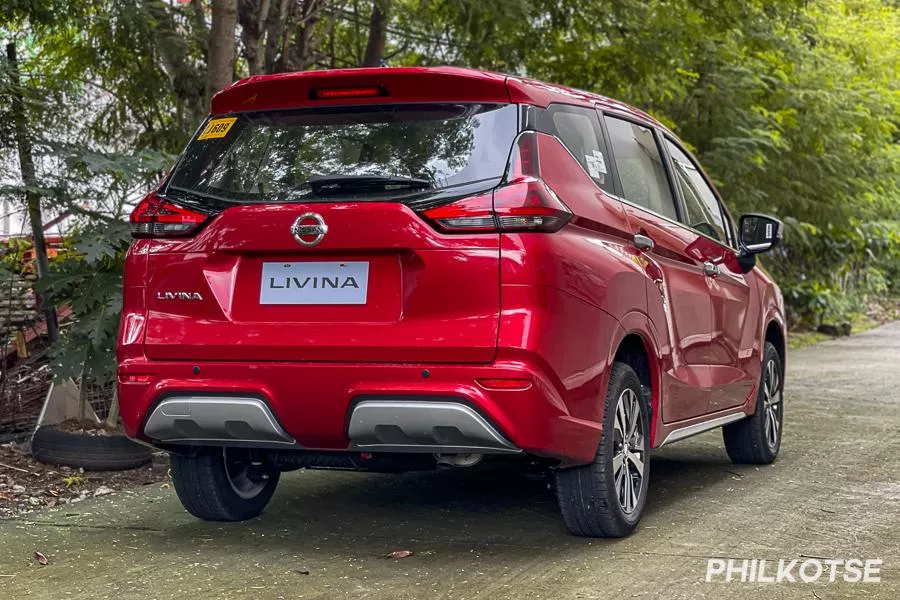 A picture of the rear of the Nissan Livina