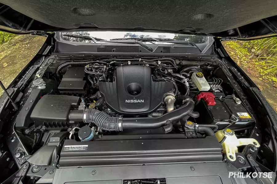 A picture of the Nissan Terra's engine.