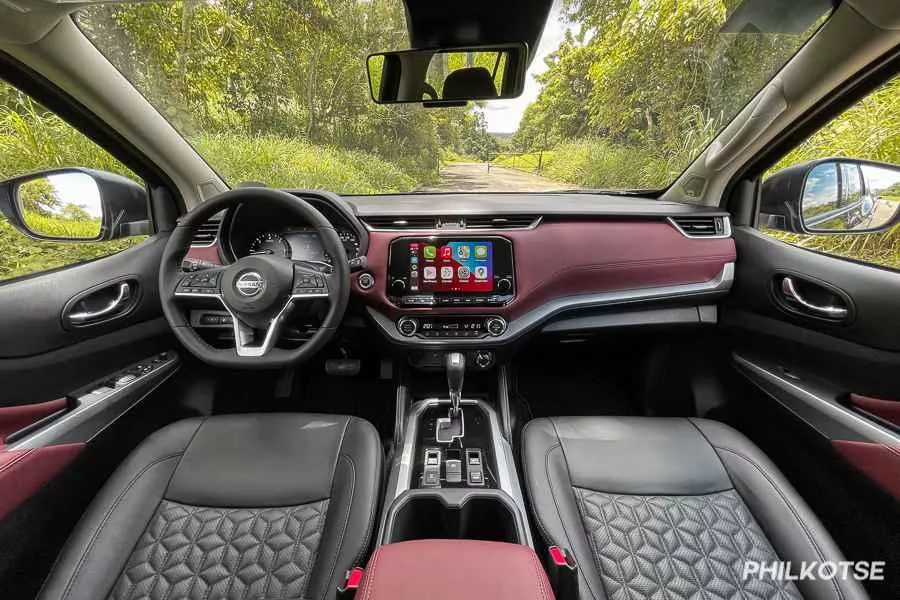 A picture of the interior of the Nissan Terra