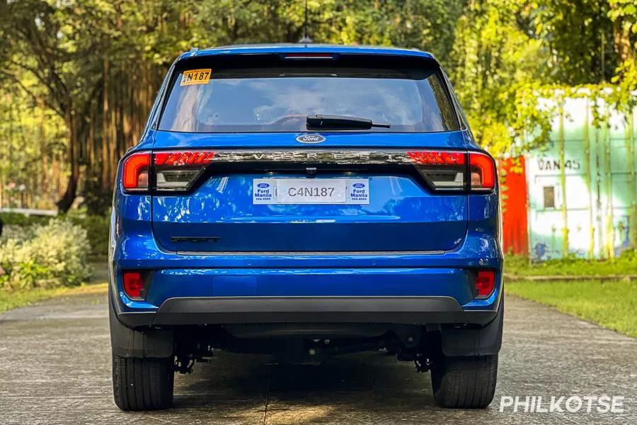 A picture of the rear of the Everest Sport.