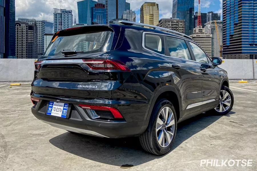 A picture of the rear of the Geely Okavango