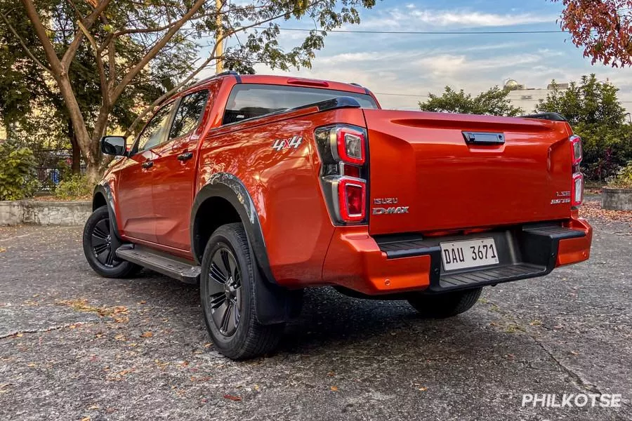 A picture of the rear of the Isuzu D-Max