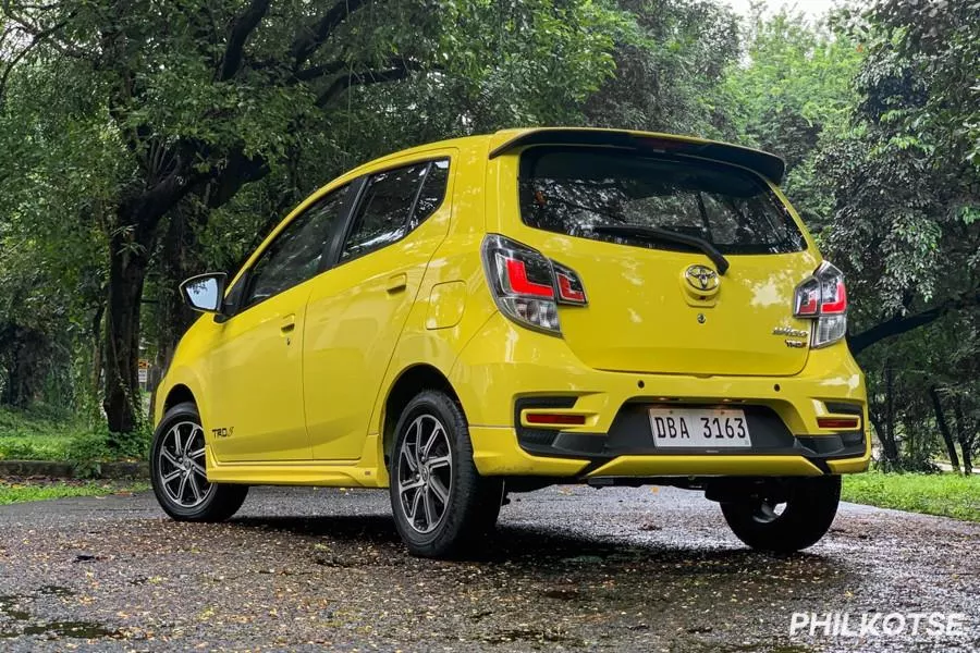 A picture of the rear of the Toyota Wigo TRD S