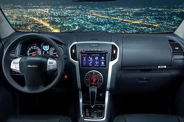 A picture of the interior of the Isuzu mu-X.