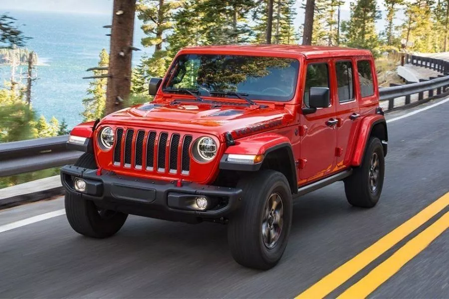 Jeep Wrangler front view