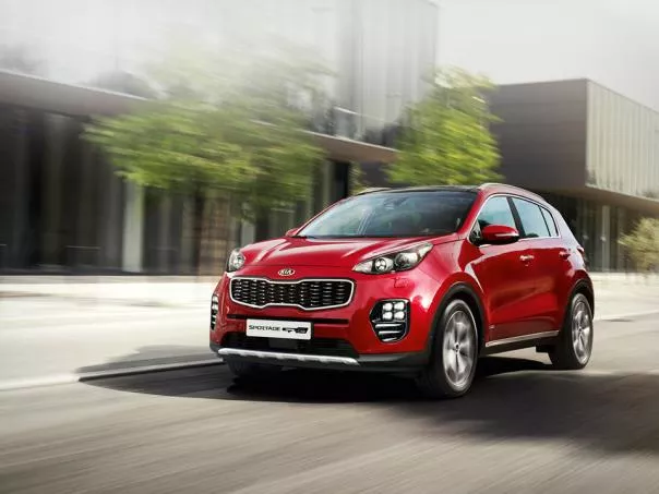 Kia Sportage on the road