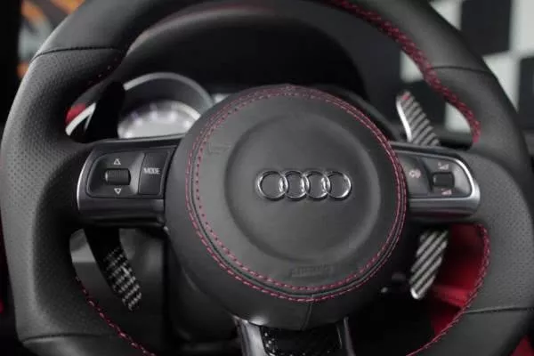 Leather steering wheel