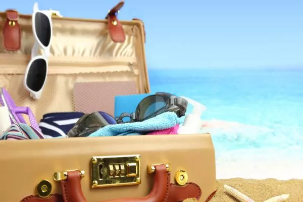 Don’t pack tons of stuff in your suitcase. An open suitcase with tons of stuff