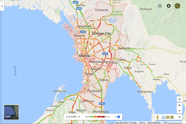 Manila traffic map