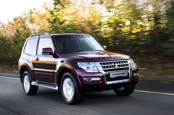 A Mitsubishi Pajero on the road