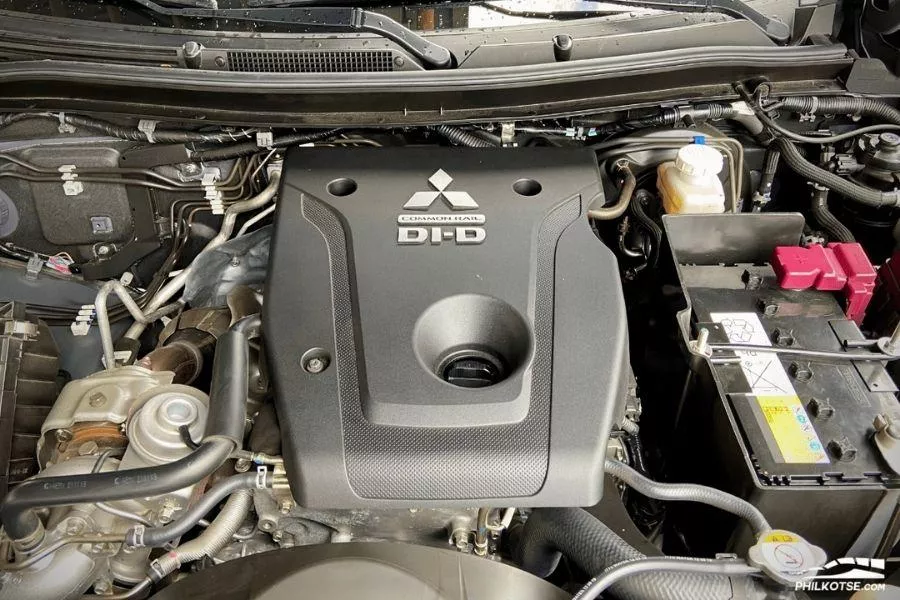 A picture of the Montero Sport's engine