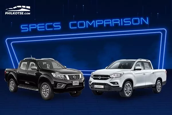 A picture of the Musso Grand vs the Nissan Navara