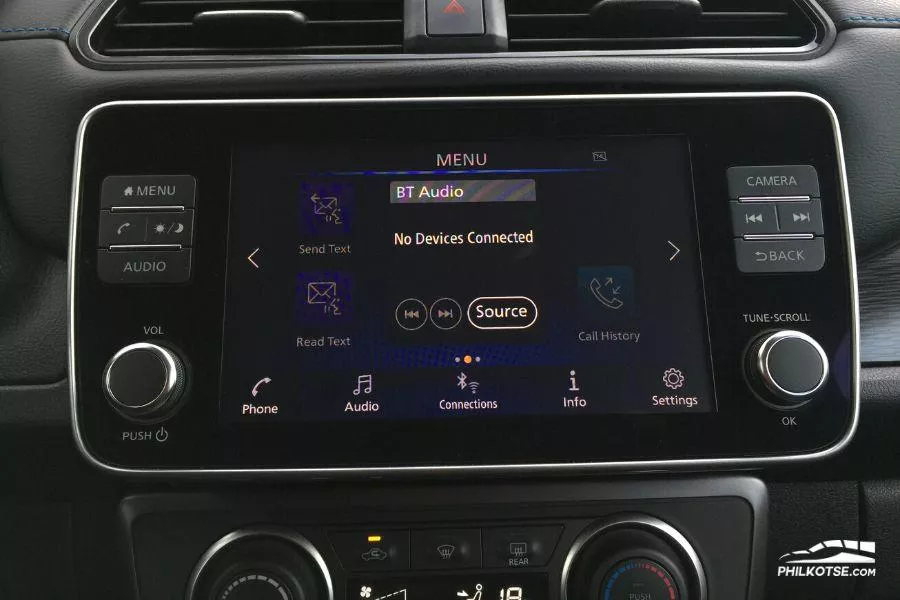 Nissan LEAF infotainment screen Philippines