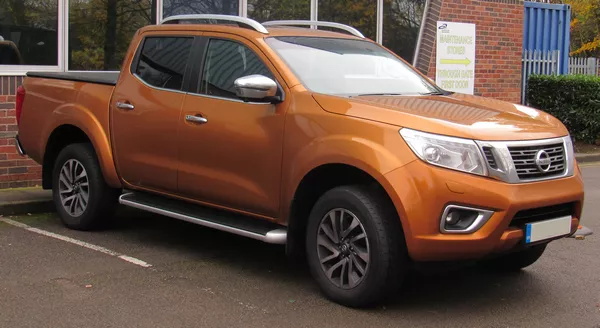 angular front of the Nissan Navara