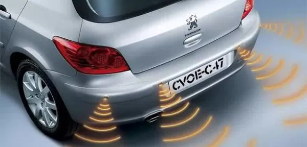 illustration of how rear parking sensors (tie) works