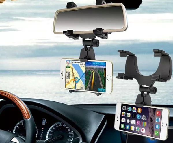 A cell phone holder in a car
