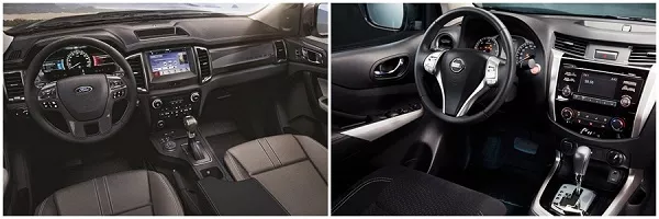 Ford Ranger vs Nissan Navara interior