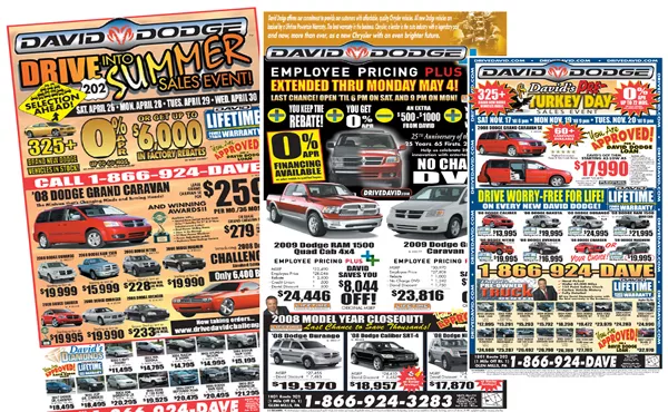 car ads on print newspapers
