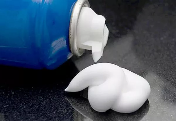 Shaving cream fades the color of your car. Shaving cream on car