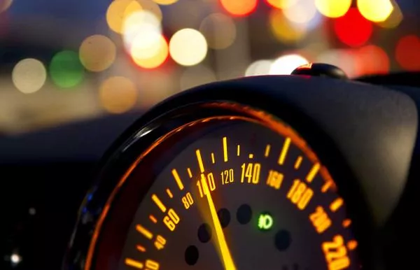 When your car is running at 90 km/h, it will go at least another 70 m to stop the brakes car speedometer
