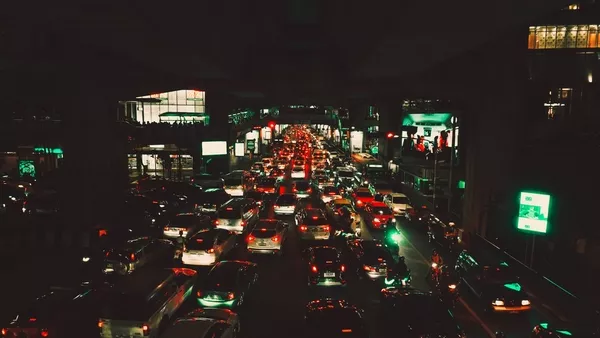 traffic jam at night in the philippines