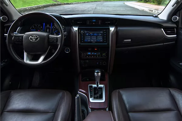 A picture of the Toyota Fortuner's interior