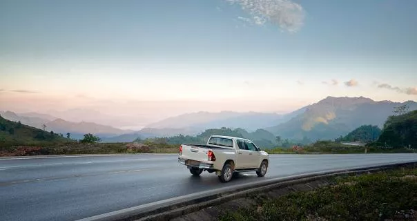 Toyota Hilux 2018 on the road