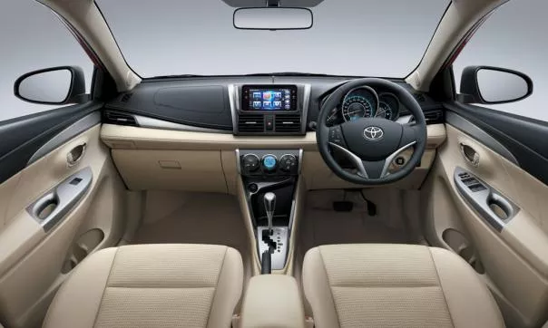 Dashboard area of a Toyota Vios 2018