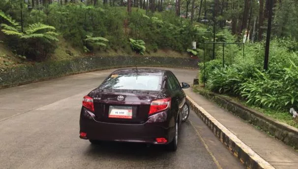 Angular rear of a Toyota Vios 2018