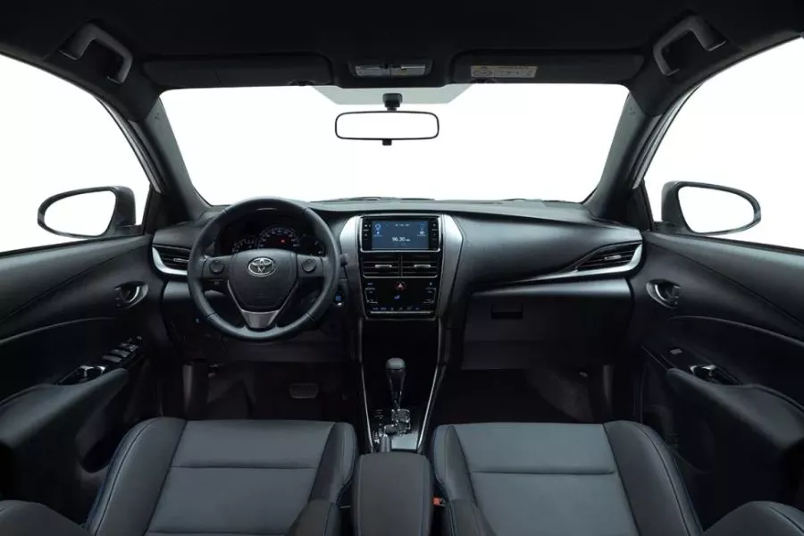 A picture of the Toyota Yaris' interior