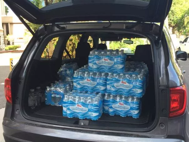 Water in the luggage trunk