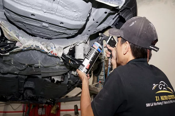 Painting a car chassis