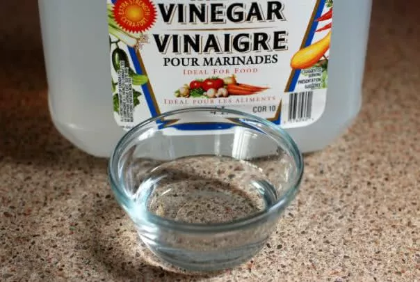 A white vinegar bottle