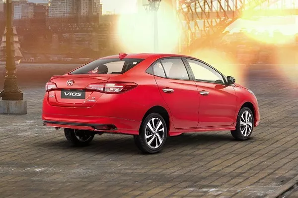 A picture of the rear of the Toyota Vios